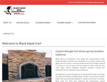 Tablet Screenshot of blackhawkiron.com